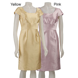 FINAL SALE Tahari ASL Women's Cap-sleeve Silk/ Wool Party Dress