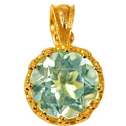 10k Yellow Gold Blue Topaz Necklace