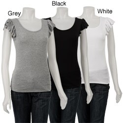 FINAL SALE Necessary Objects Junior's Flutter-sleeve Tee
