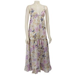 FINAL SALE Necessary Objects Junior's Floral Tiered Maxi Dress