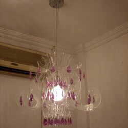 Acrylic Pendant with Crystal Accents