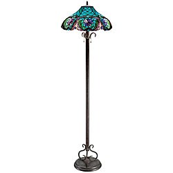 Tiffany-style Bronze Floor Lamp