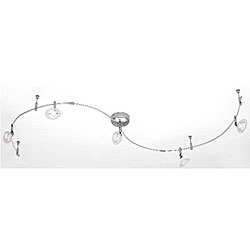 Brushed Nickel 5-head Rail Light Kit