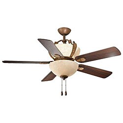 Moroccan Bronze 5-blade 52-inch Lighted Ceiling Fan