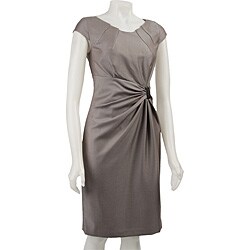 Anne Klein Women's Short-sleeve Gathered-waist Dress