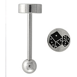 Surgical Steel Etched Dize Logo Barbell