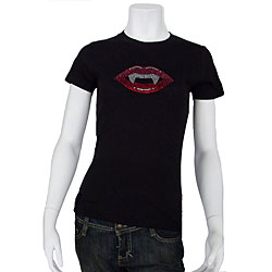 Crazy Haute Women's Rhinestone Vampire T-shirt