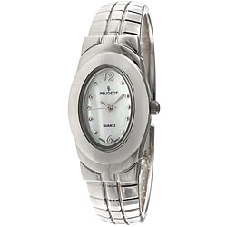 Peugeot Women's Silvertone Hinged Bangle Watch