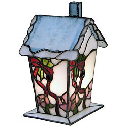 Tiffany-style Bird House Accent Lamp