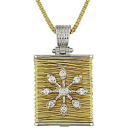 18k Two-tone Gold Diamond Snowflake-designed Necklace (GH, SI)