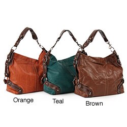 Melie Bianco Slouchy Vinyl Hobo-style Bag