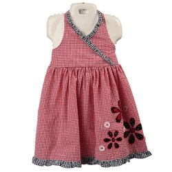 FINAL SALE Good Lad Toddler Girl's Red/ White Checkered Sundress