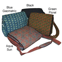 Cotton 'Computing' Fair Trade Messenger Bag (India)