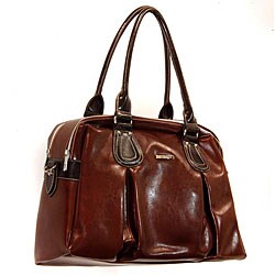 La Philipe Dual-handle Dual-zip Satchel Bag
