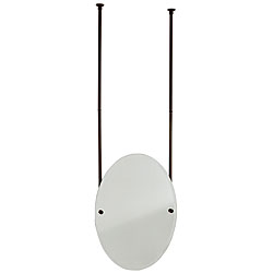 Oval Beveled Edge Ceiling-hung Mirror