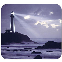 'Purple Lighthouse' Deluxe Antimicrobial Mouse Pad