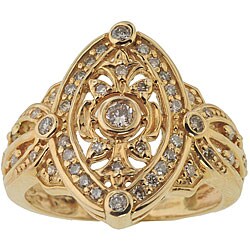 Michael Valitutti 14k Gold 1/2ct TDW Diamond Vintage Ring (I, SI)