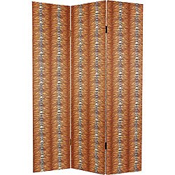 Leopard/ Tiger Skin Canvas Double-sided Room Divider (China)