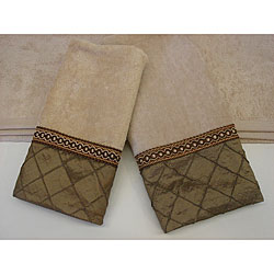 Sherry Kline Pleated Diamond 3-piece Decorative Towel Set