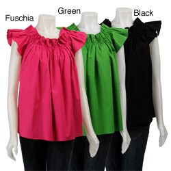 FINAL SALE Gigi Florence Junior's Oversized Off-the-shoulder Blouse