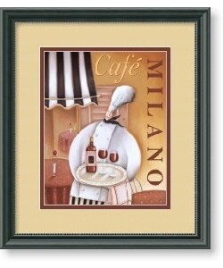 Jo Parry 'Cafe Milano Framed' Art Print photo