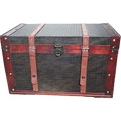 Embossed Pattern Steamer Trunk