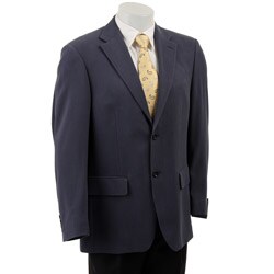 Oscar de la Renta Men's Dark Blue Silk 2-button Blazer