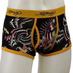 Ed Hardy Men's 'Panther' Yellow Trunks