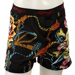 Ed Hardy Men's 'Death or Glory' Black Boxer Shorts