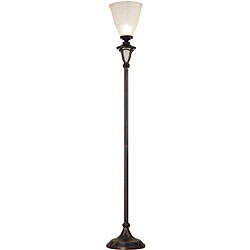 Ribbon and Reed Torchiere Lamp