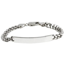 Handmade Sterling Silver Child's Cuban Link ID Bracelet