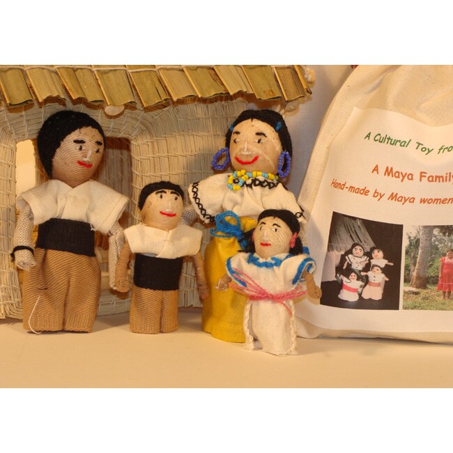 Handmade Miniature Mayan Family Dolls (Belize)