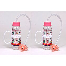 Pacifeeder Pink Hands-free Baby Bottles (Pack of 2)