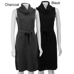 Calvin Klein Women's Sleeveless Belted Sweater Dress.