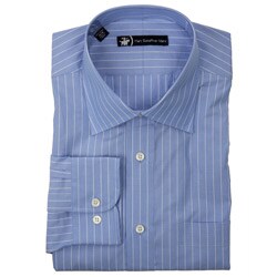 Hart Schaffner Marx Men's Stripe French Blue Long-sleeve Shirt