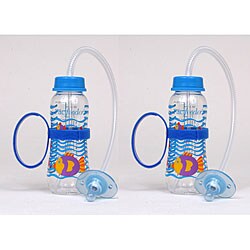 Pacifeeder Blue Hands-free Baby Bottles (Pack of 2)
