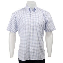 FINAL SALE Alex Cannon Men's Short-sleeve Woven Check Shirt