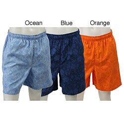 FINAL SALE Alex Cannon Men's Hibiscus Flower Print Swim Trunks