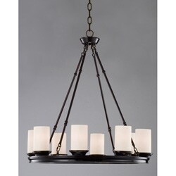 Mahogany 8-light Wood Chandelier