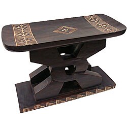 Hand-finished Ashanti Oblong Stool (Ghana)
