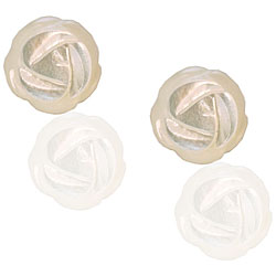 10k Yellow Gold Mother of Pearl Flower Stud Earrings