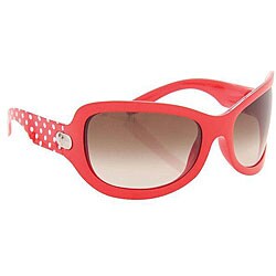Spy Bianca Women's Pastel Red White Dots/ Bronze Sunglasses