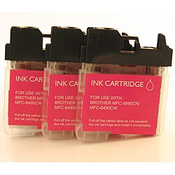Brother LC-65M Compatible Magenta Inkjet Cartridges (Pack of 3)