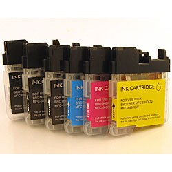 Brother LC-65BK/C/M/Y Compatible 4-color Cartridges (Pack of 6)