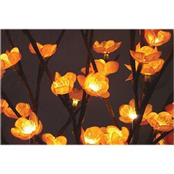 Handmade Illuminated Amber Plum Tree Floral Branches (6 Stalks)