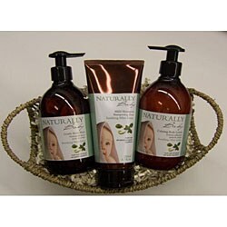 Naturally Mint Lime Baby Bath Set