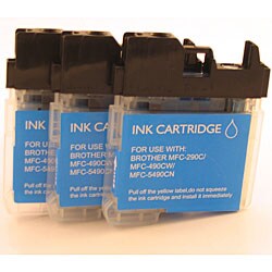 Brother LC-61 Compatible Cyan Inkjet Cartridges (Pack of 3)
