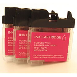Brother LC-61 Compatible Magenta Inkjet Cartridges (Pack of 3)