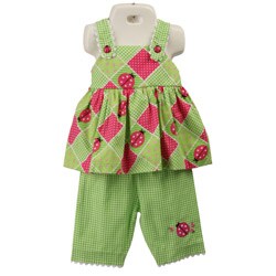 FINAL SALE Rare Editions Infant Girl's Checked Tunic Top and Pant Set