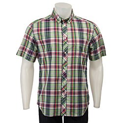 FINAL SALE French Connection Men's Pink/ Green Checked Shirt